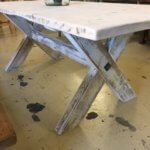 Vintage farmhouse table x leg