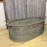 Vintage metal bath planter galvanised planter vintage camberley surrey