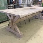 Solid Oak table X end