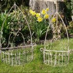 Wall Planters from arkvintage. These hanging metal wall planters come in 2 sizes and will look stunning when planted up with flowers and or herbs etc. Available online now. garden planters metal