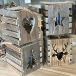 wooden lantern reclaimed wood arkvintage P&P surrey camberley Christmas candle