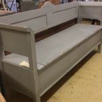 grey storage bench