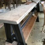 industrial, bench, seating reclaimed timber wood