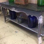 Vintage French painted console table furniture