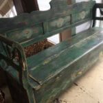 French painted bench. Original vintage.