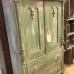 Vintage pine unit with two drawers and 2 doors