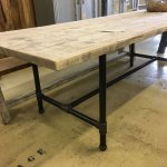 industrial, metal base, reclaimed vintage