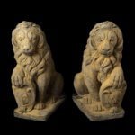 stone statuary lions stone, statuary, garden, pots, urns, surrey