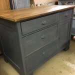 Vintage pine unit painted french