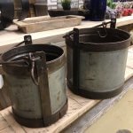 Vintage Metal Buckets Vintage Style Metal Buckets galvanised steel and wrought iron.