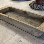 Vintage Wooden Dough Proofing Tray made from teak. online for sale Camberley surrey Can be used for fruit or to make a display piece. See picture of the one with sand and tea light candles, stunning! Beautiful grain and patina.