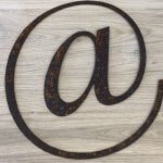 Rusty Metal @ vintage from arkvintage we love them like this for outdoors or in side! These letters @ are lazer cut from steel.