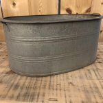 Vintage Galvanised Metal Bath from arkvintage.com. shop buy online or in store camberley surrey Original galvanised metal bath from Europe. They make fantastic planters, herb gardens. Love vintage look and patina.