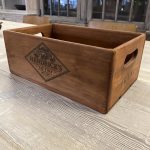 Gin Box, stencilled wooden box